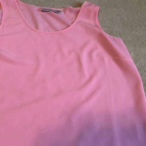Liz Baker Pink Sheer Blouse with 2 Shells Size 14 - Picture 9 of 16